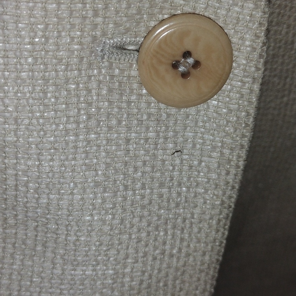 Tweed/Burlap Like Material Tan Zara Basic Blazer Preppy Old Money S - Picture 6 of 8
